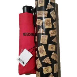 MOSCHINO Standard Size UMBRELLA Branded RED